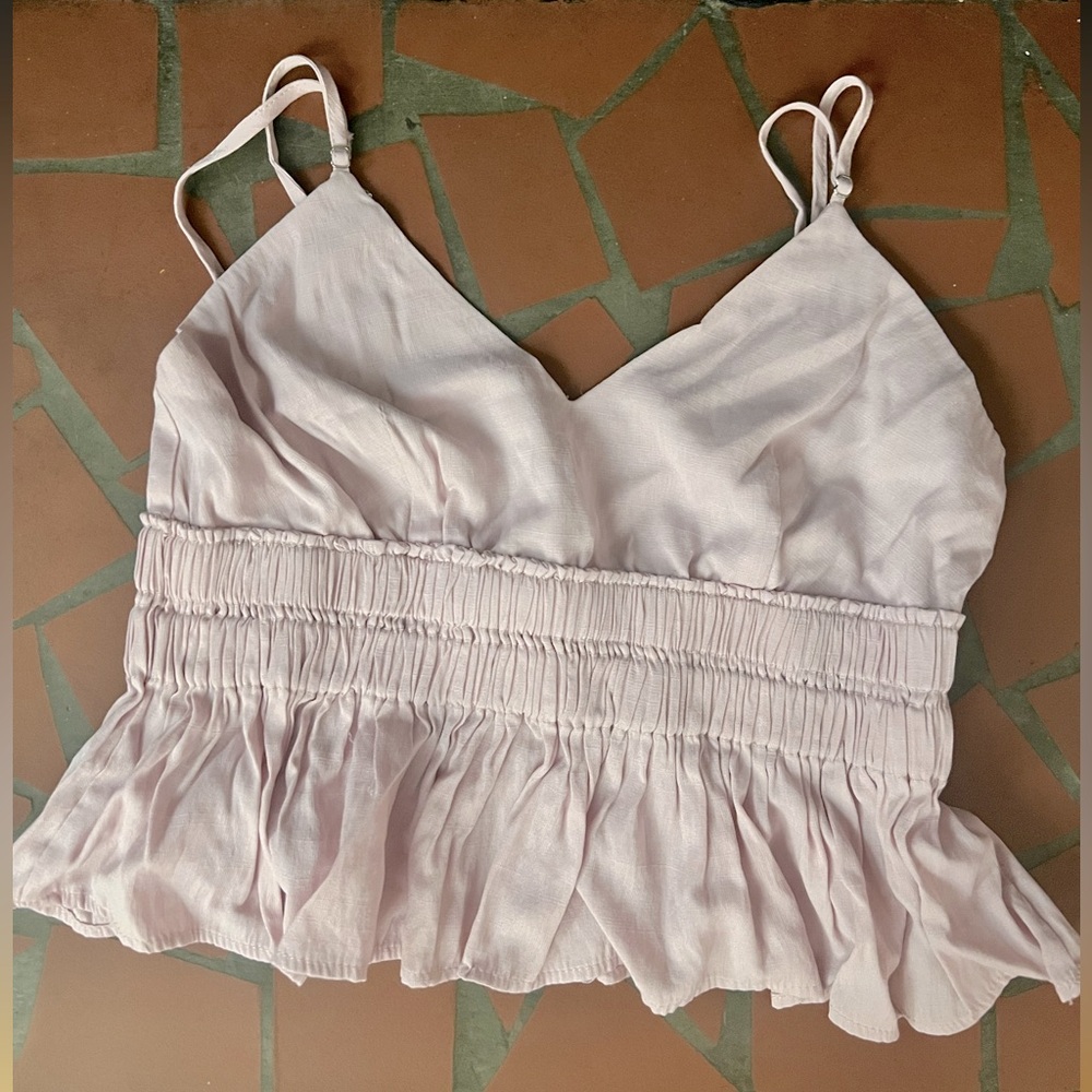 COTTON CANDY LA PINK PEPLUM WOMENS TOP SIZE M
